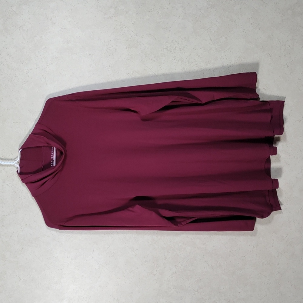 6113 Susan Graver burgundy L/S knit turtleneck XL